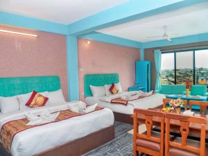 Family room with dining and sitting area in Pokhara